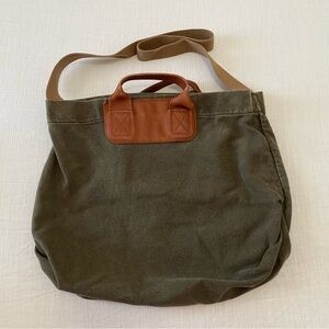 Madewell Canvas & Leather Utility Tote / Shoulder Bag